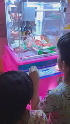 Deluxe Colorful Boutique Doll Grabbing Machine Small Household Mini Clip Doll Machine Children's Commercial Clip Candy