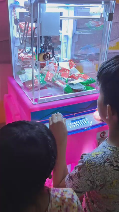 Deluxe Colorful Boutique Doll Grabbing Machine Small Household Mini Clip Doll Machine Children's Commercial Clip Candy